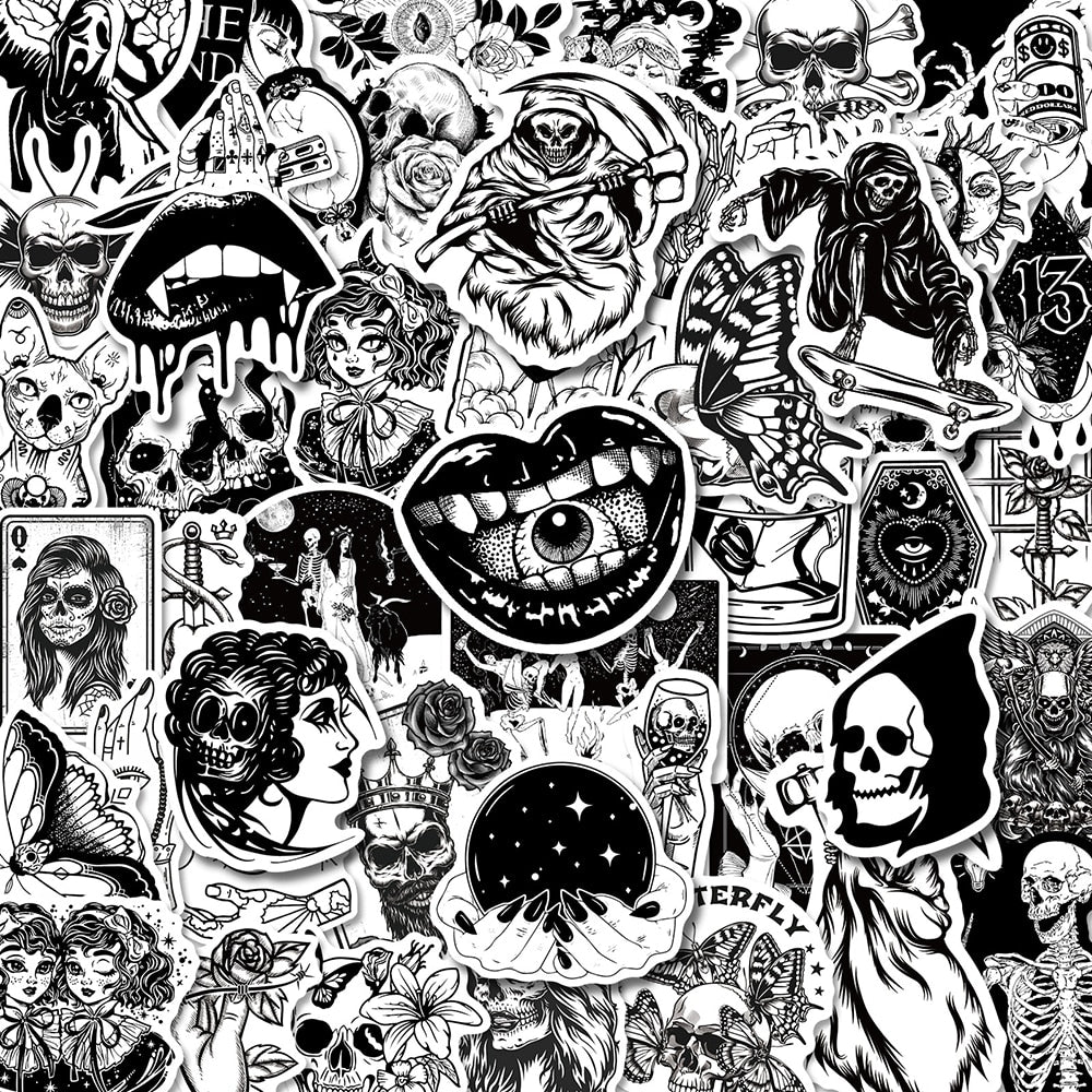 Black x White Gothic Sticker Pack!