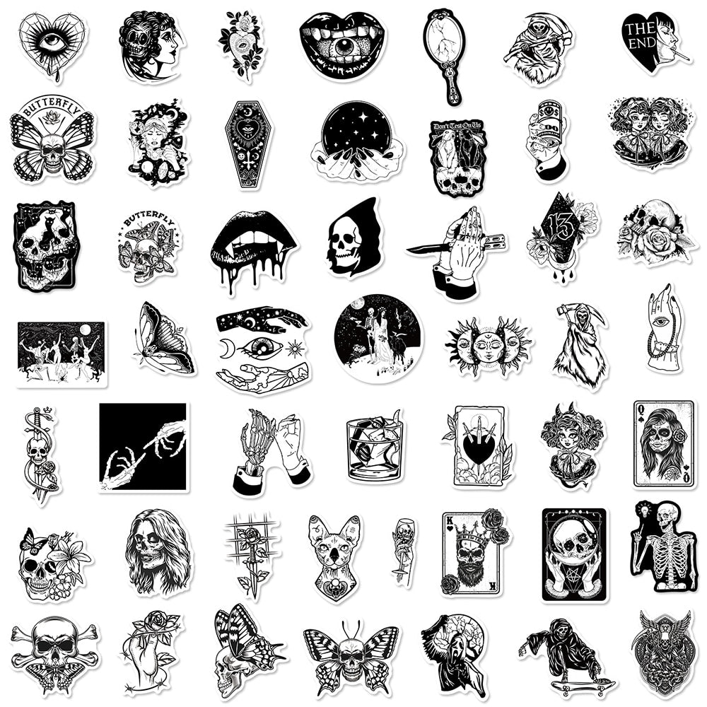 Black x White Gothic Sticker Pack!